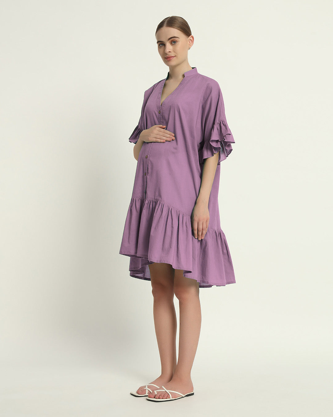 Iris Pink Mother-To-Be Maternity & Nursing Dress