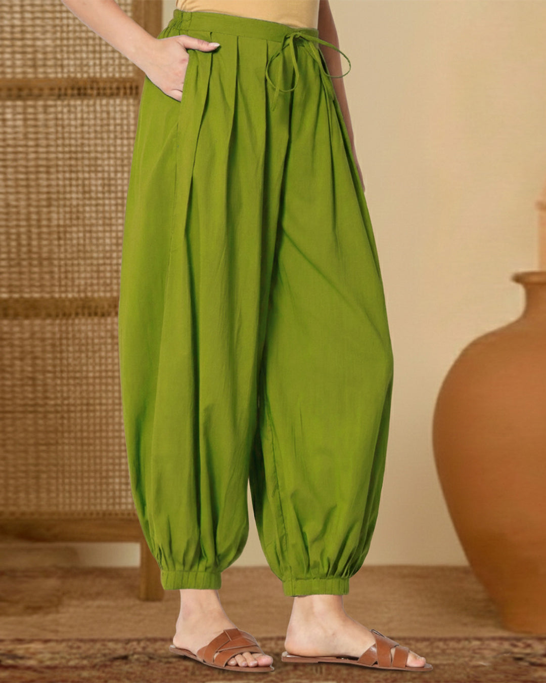 Sage Green Pleated Salwar