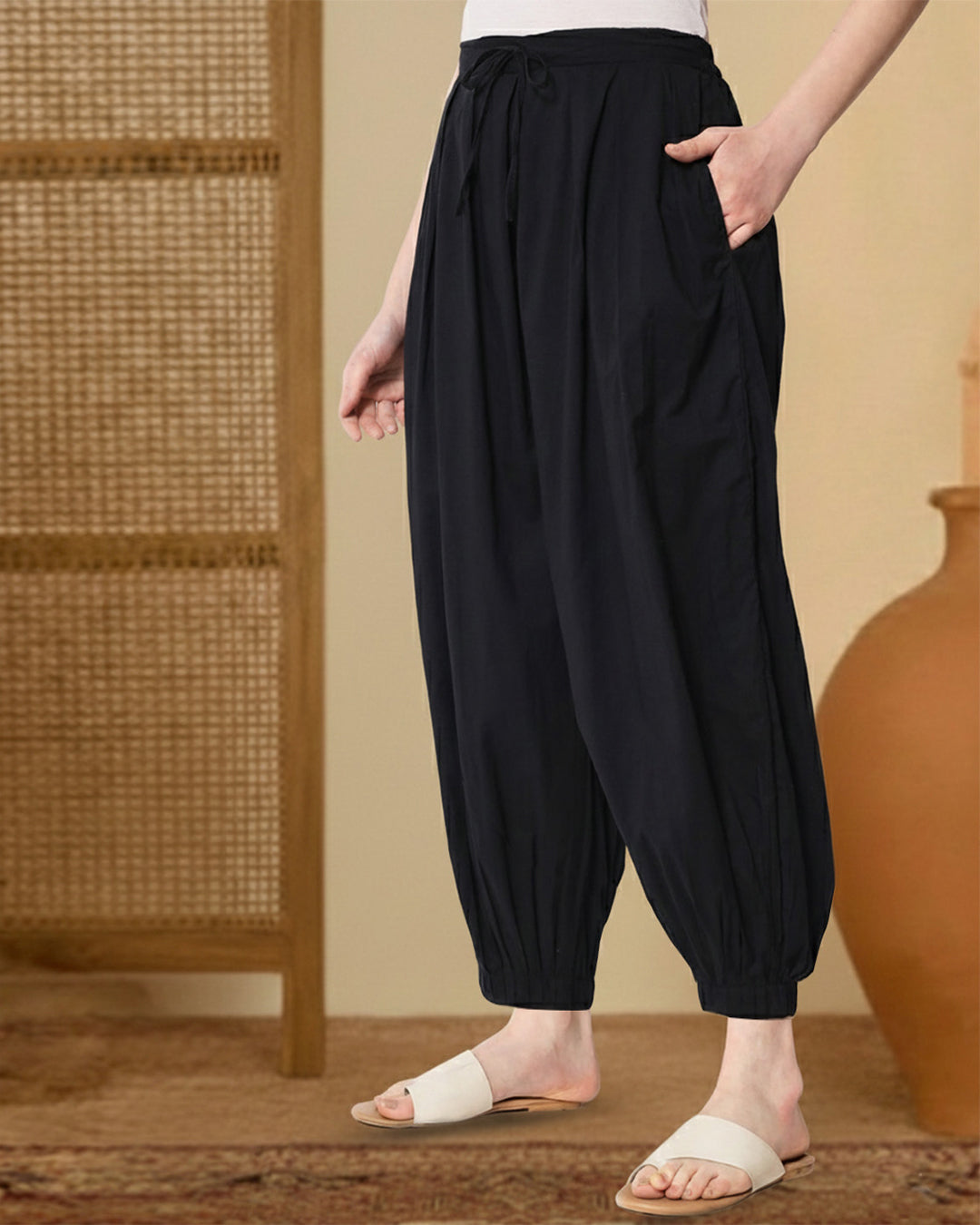 Black Pleated Salwar