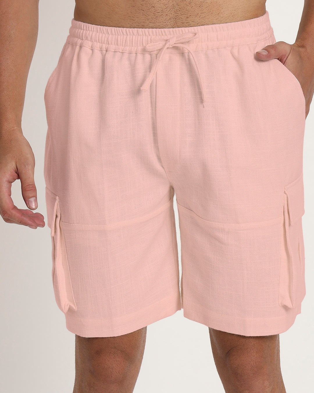 Combo : Causal Ease & Cargo Fondant Pink Men's Pants & Shorts  - Set of 2