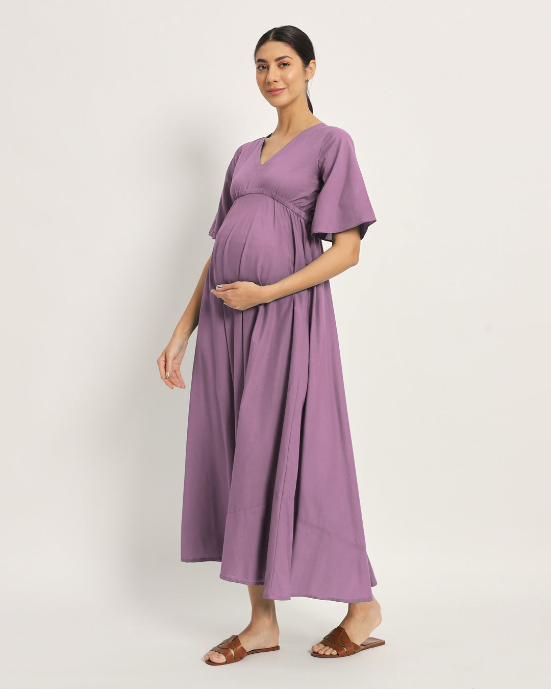 Iris Pink Life Bloom Maternity & Nursing Dress