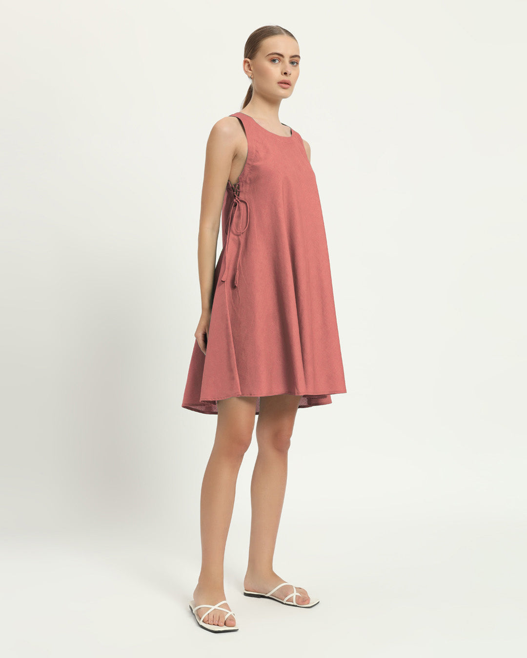 The Rhede Ivory Pink Cotton Dress