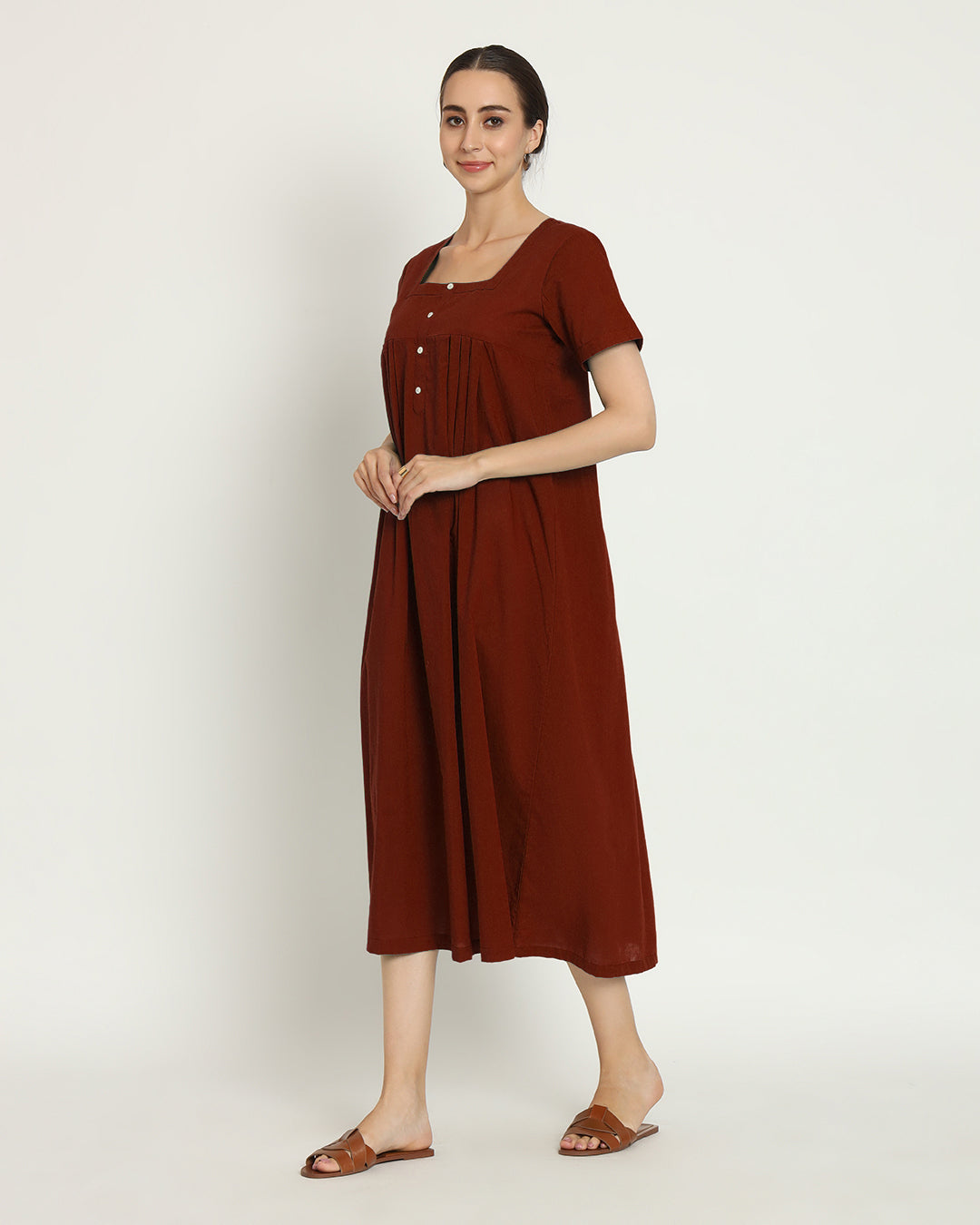 Russet Red Square Neck Serenity Nightdress