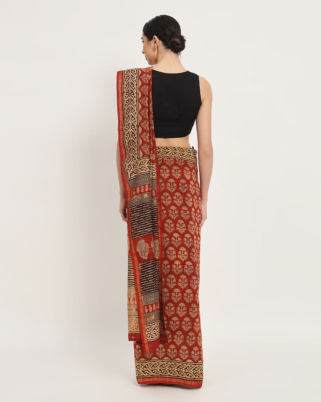 Red Dahlia - Blossoms in Every Fold Chanderi Silk Saree