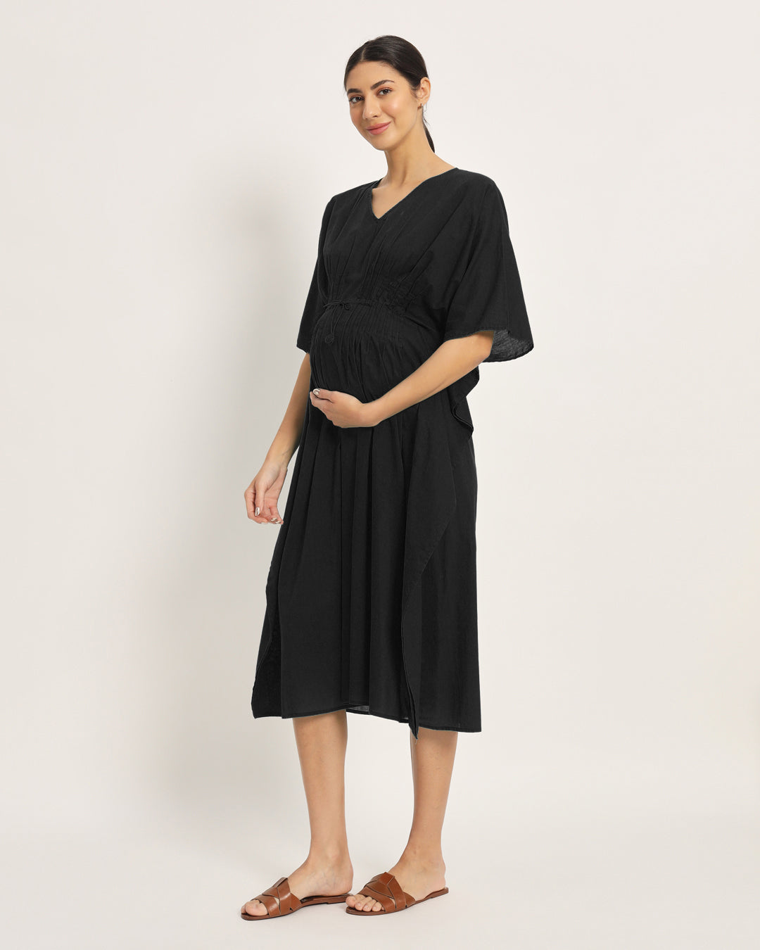 Combo: Black & Sage Green Mommy Mode Maternity & Nursing Dress