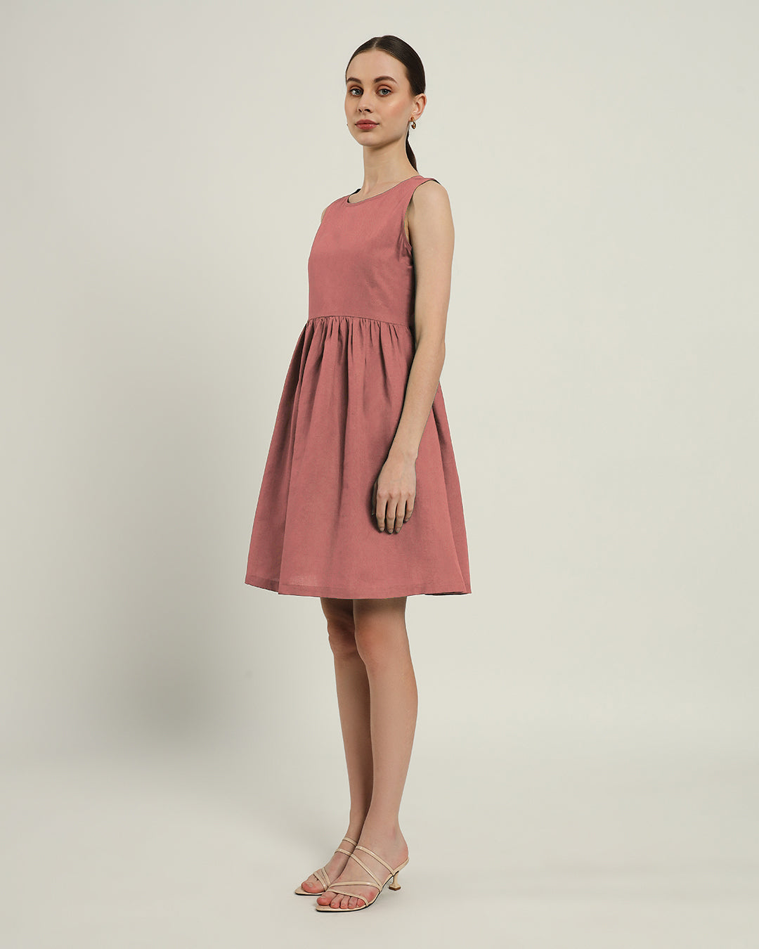 The Chania Ivory Pink Dress