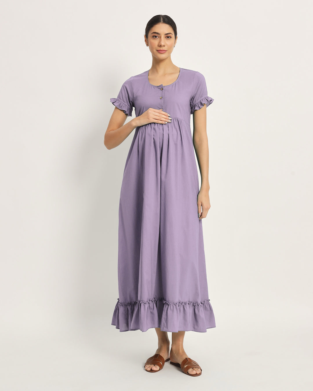 Lilac Bumpin' & Stylin' Maternity & Nursing Dress