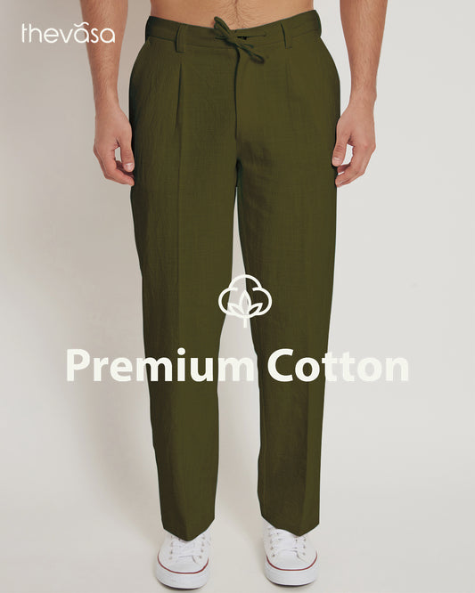 Casual Ease Olive Green Men's Pants