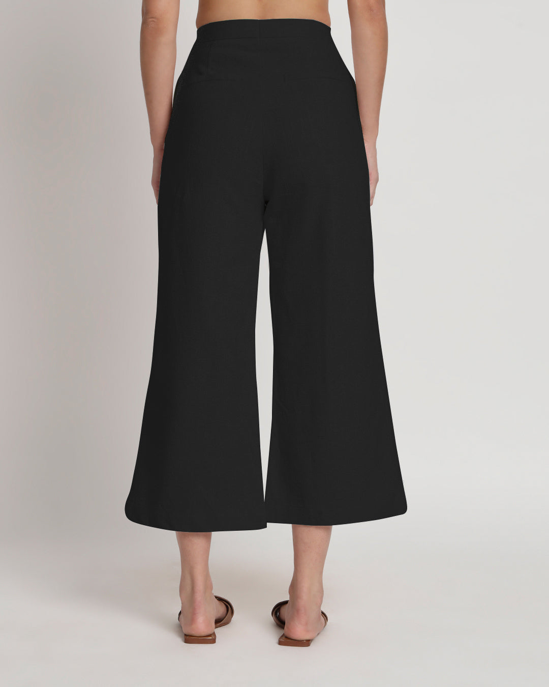 City Style Black Tailored Trousers