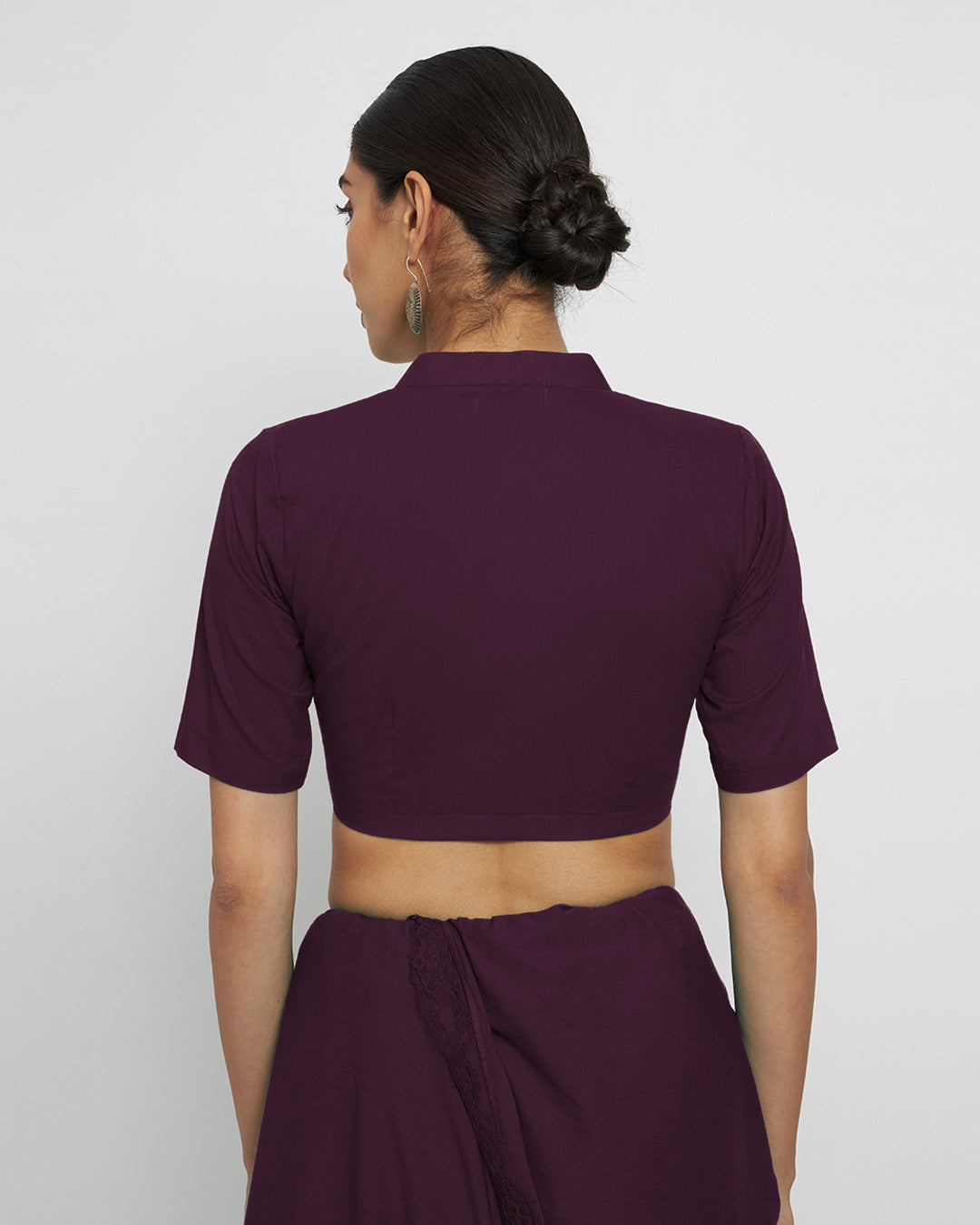 Combo: Plum Passion & Midnight Blue Reinvented Neckline Blouse- Set of 2