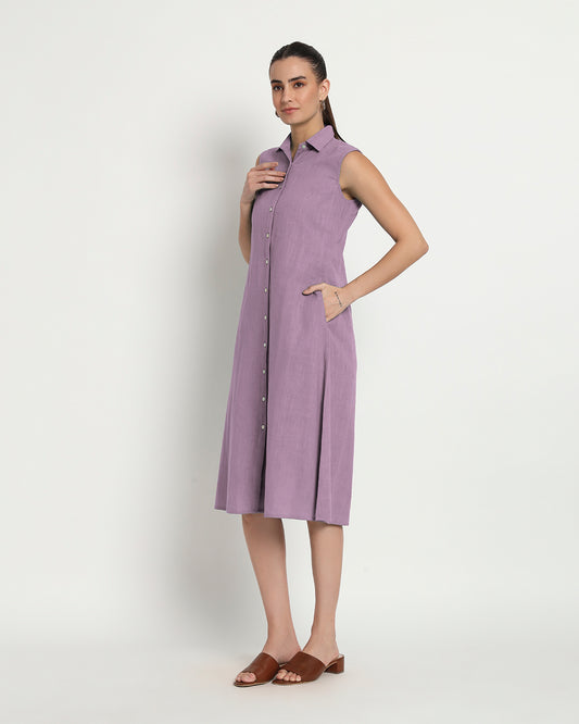 Iris Pink Artful A-Line Dress