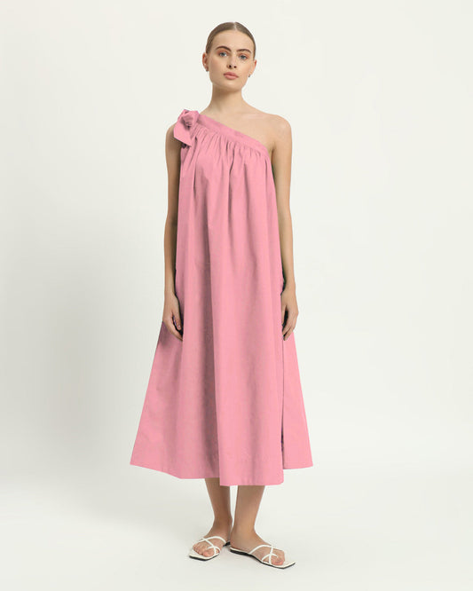 The Strehla Fondant Pink Cotton Dress