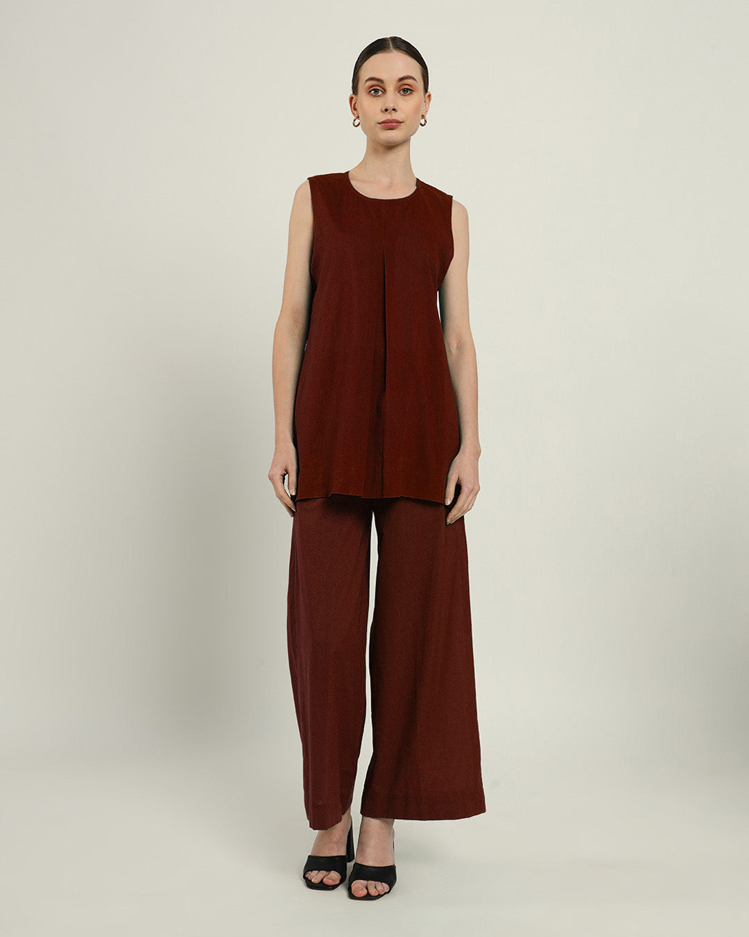Rouge Pleated A Line Top (Without Bottoms)