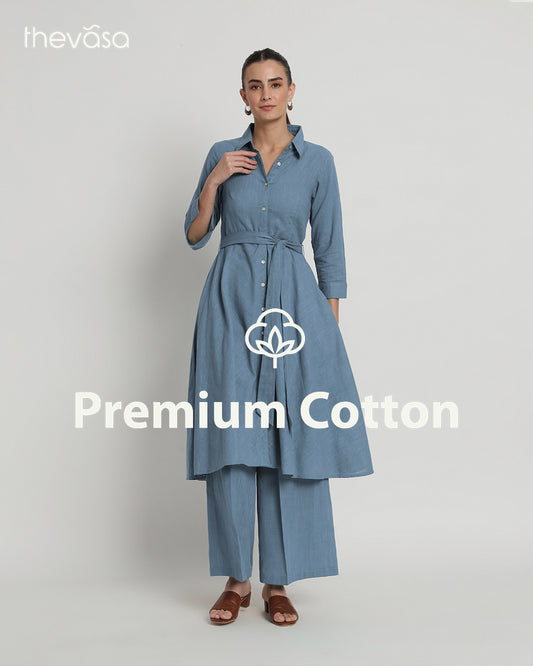 Blue Dawn Knots & Knots Solid Co-ord Set