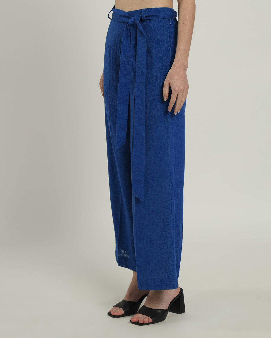 Cobalt Wide Pull-On Poplin Pants