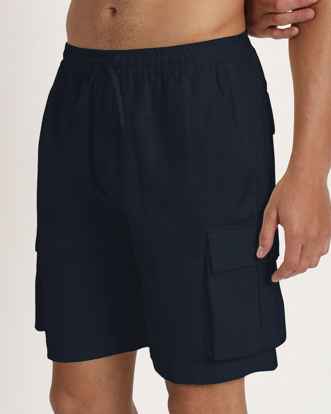 Slub Comfort Cargo Midnight Blue Men's Shorts