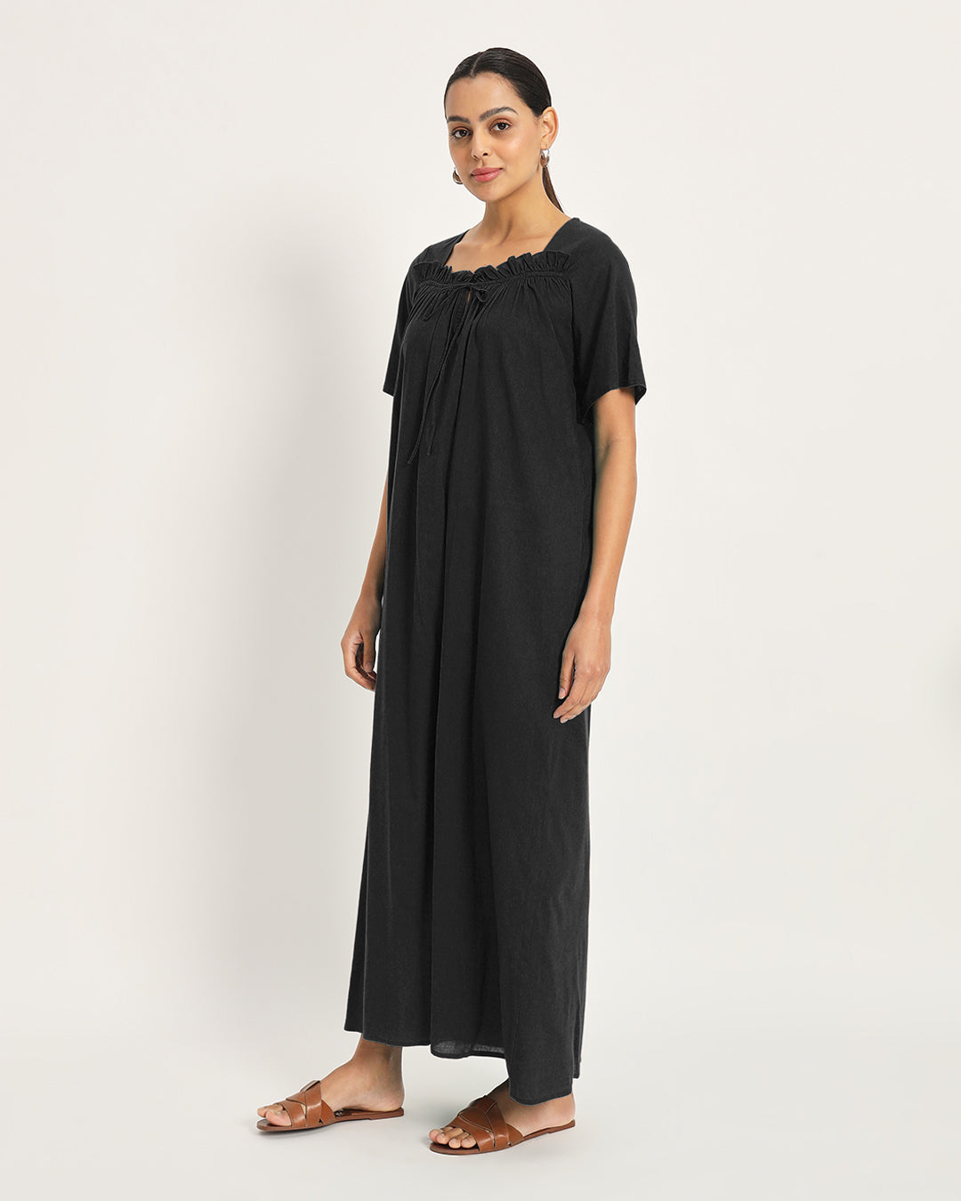 Combo: Classic Black & Sage Green Breathable Bliss Nightdress