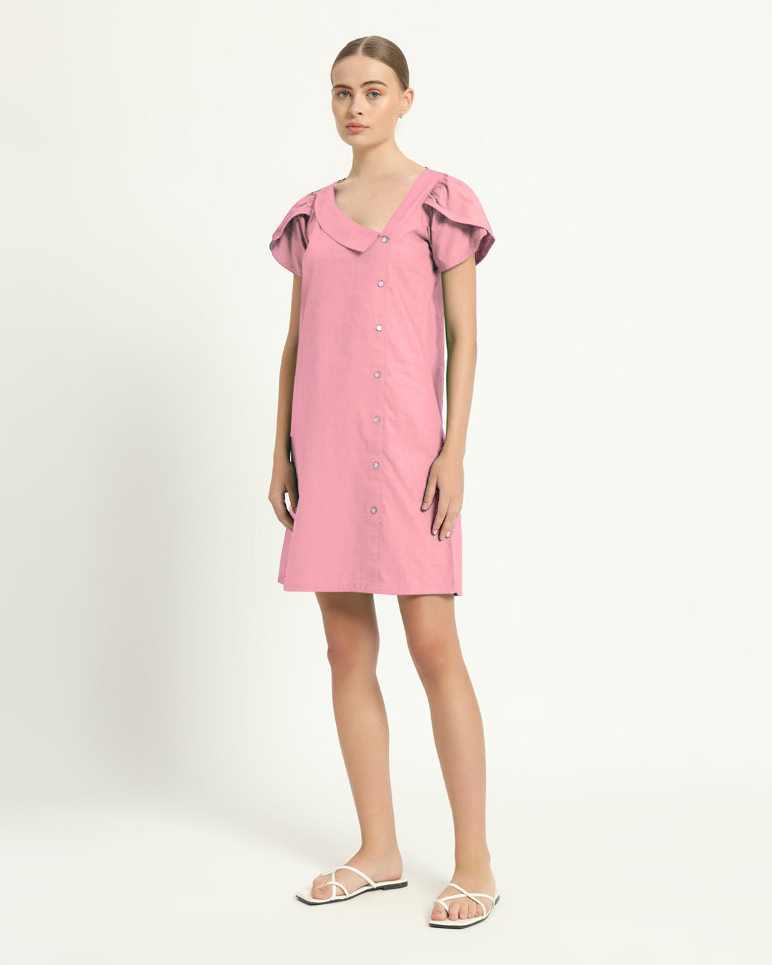 The Krensdorf Fondant Pink Cotton Dress