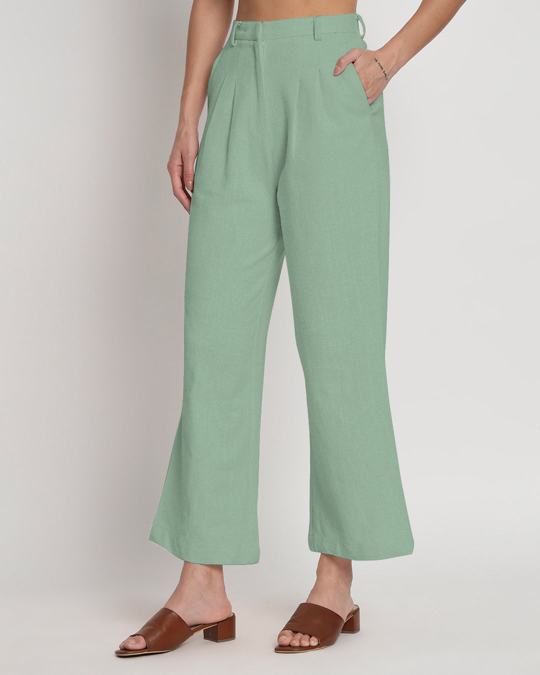 Easeful Tailored Elegance Spring Green Pants