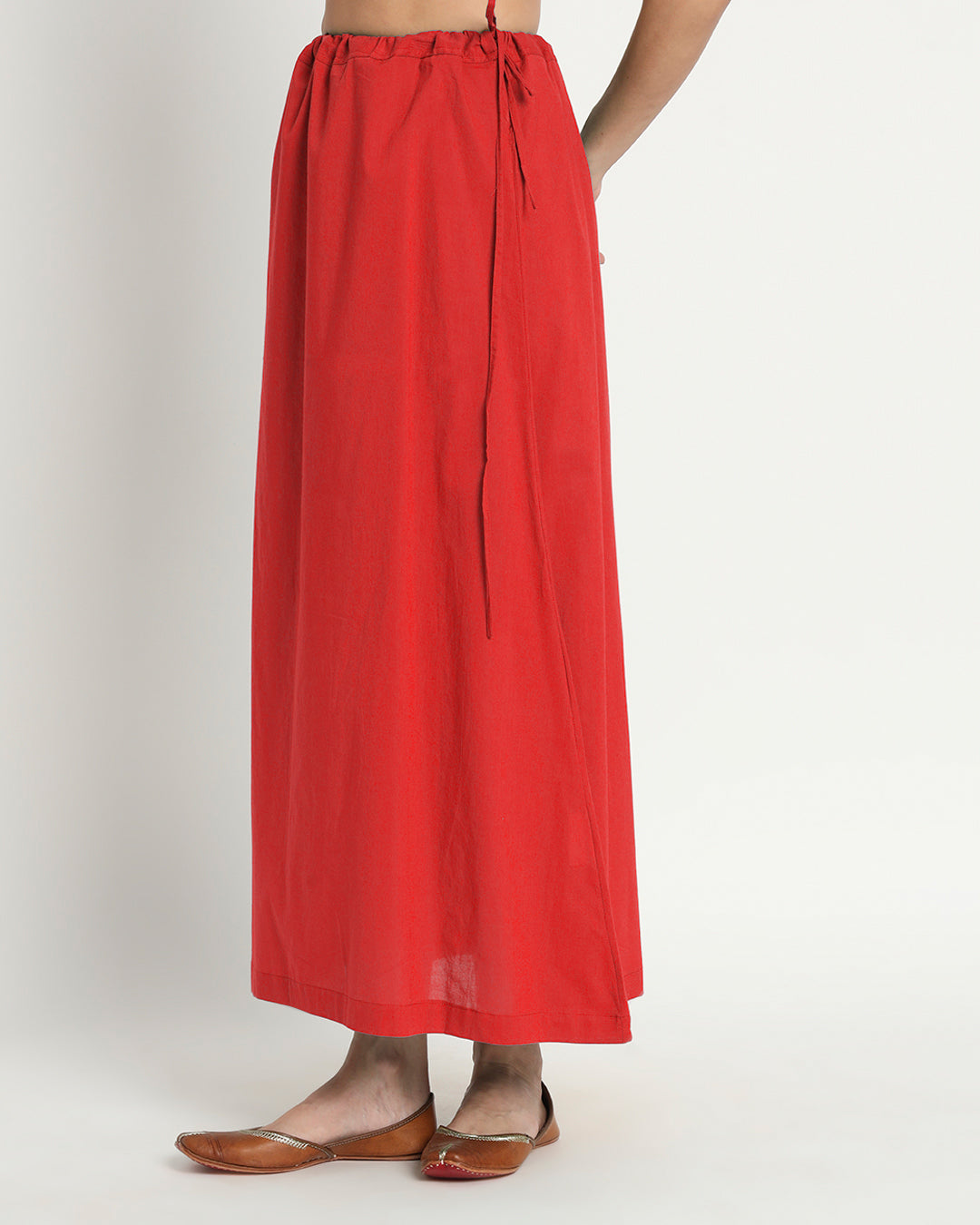 Combo: Pristine White & Classic Red Peekaboo Petticoat- Set of 2