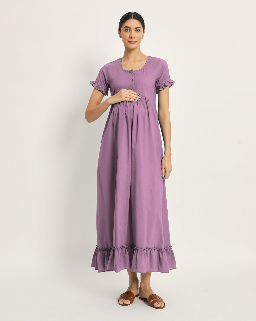 Iris Pink Bumpin' & Stylin' Maternity & Nursing Dress