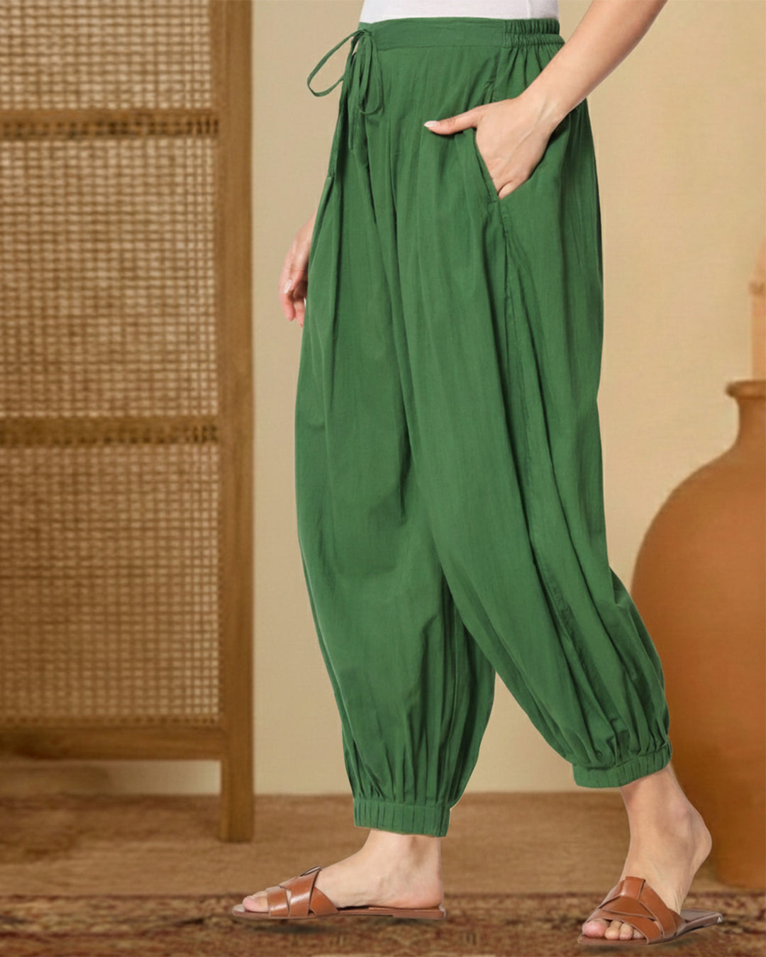 Greening Spring Pleated Salwar