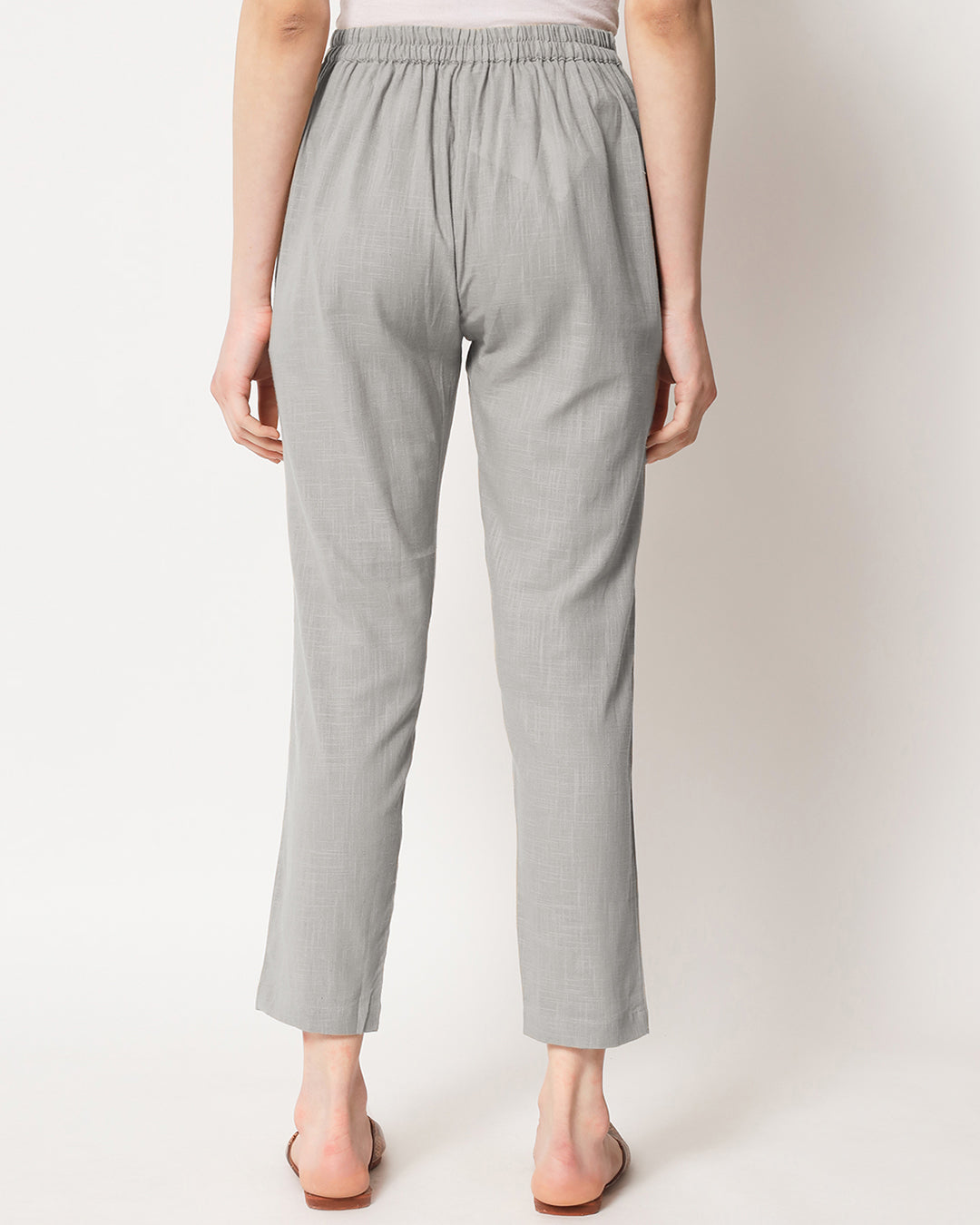 Iced Grey Cigarette Pants
