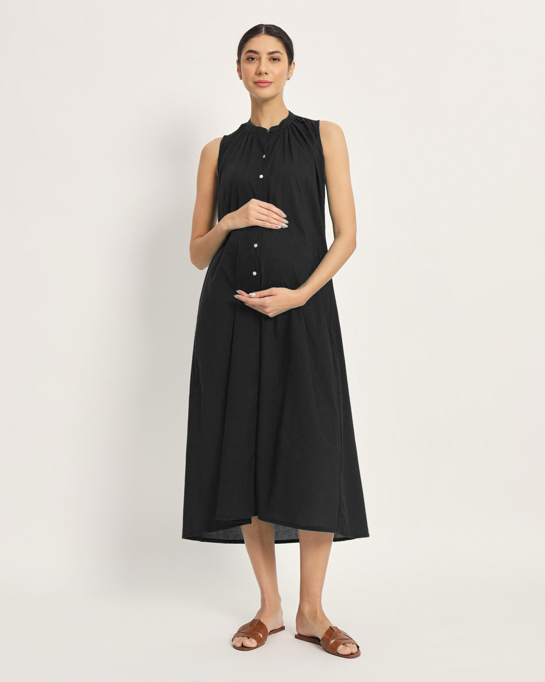 Classic Black Mommy Must-Haves Maternity & Nursing Dress