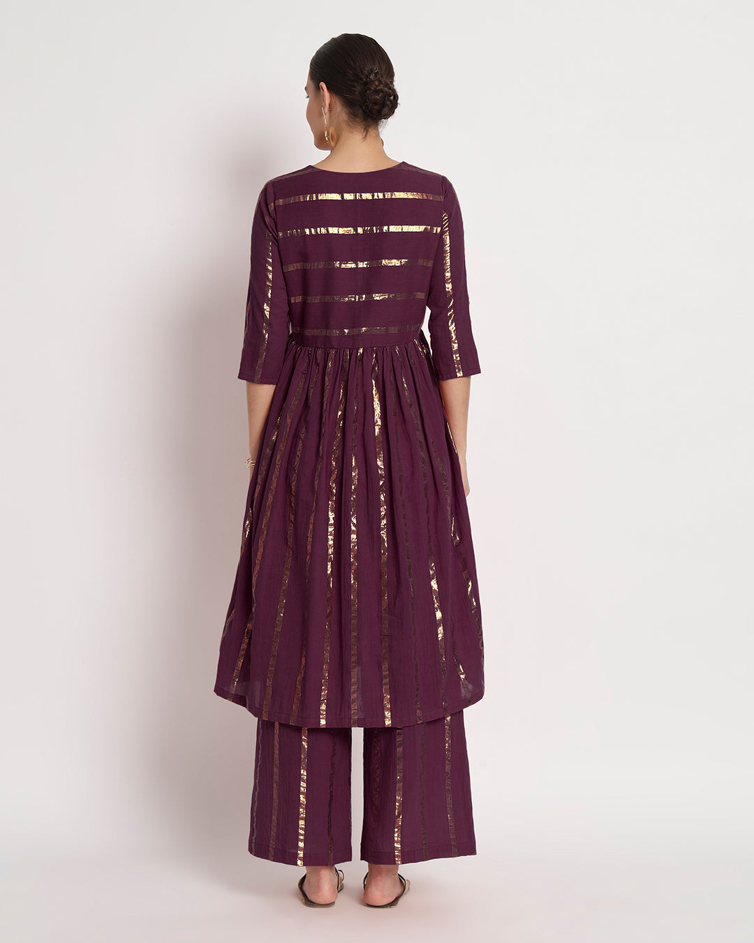 Plum Passion Glisten Gathered Gala Co-ord Set