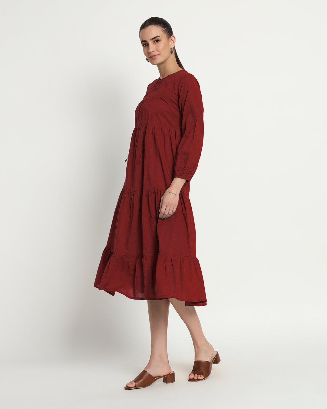 Russet Red Joyful Journey Maxi Dress