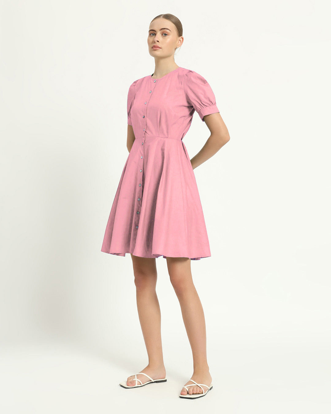 The Kittsee Fondant Pink Cotton Dress