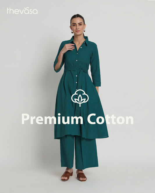 Deep Teal Knots & Knots Solid Co-ord Set