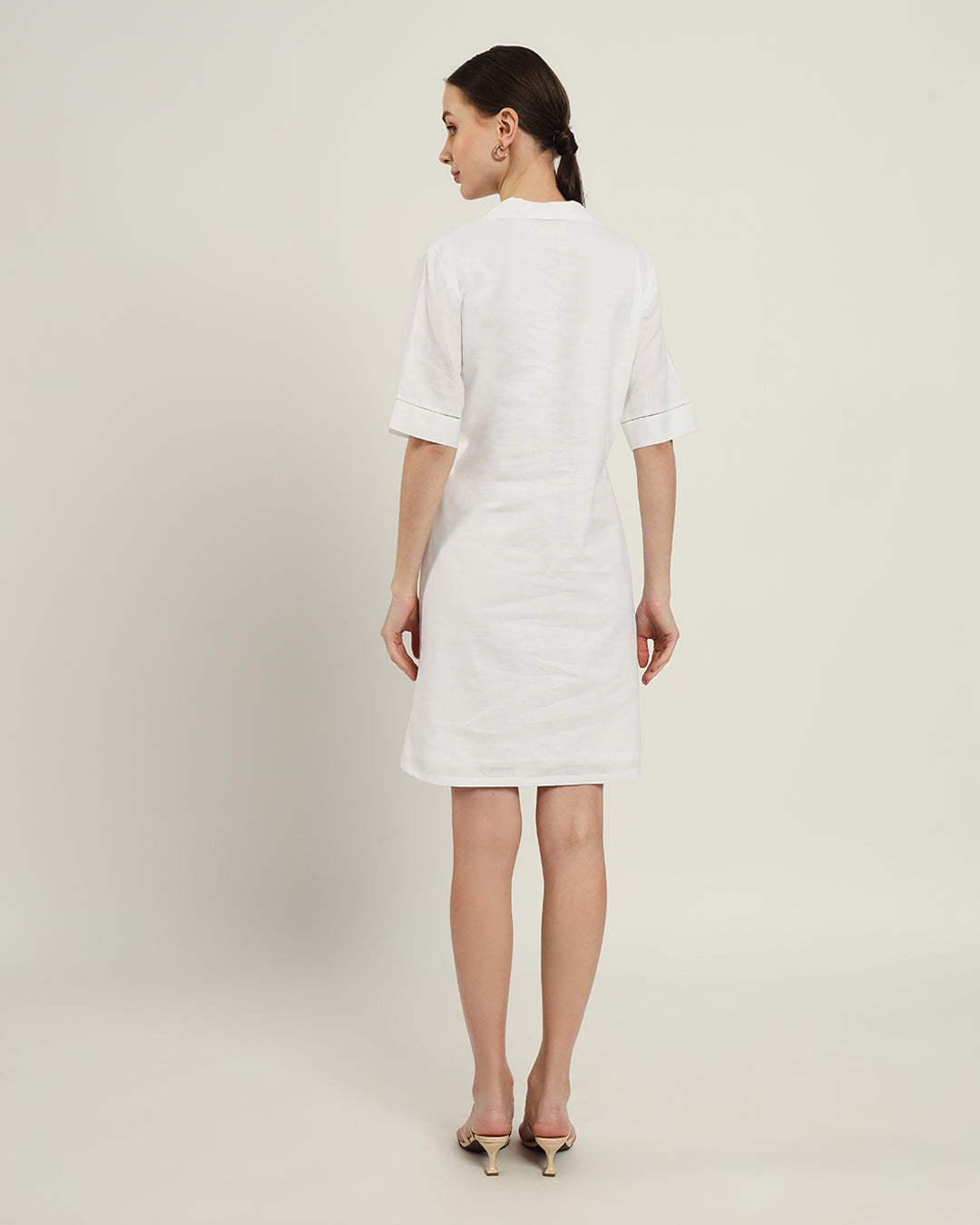 The Ermont Daisy White Linen Dress