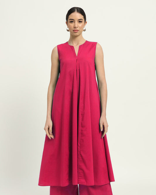 Queen's Gulabi Graceful Grove Kurta (Without Bottoms)