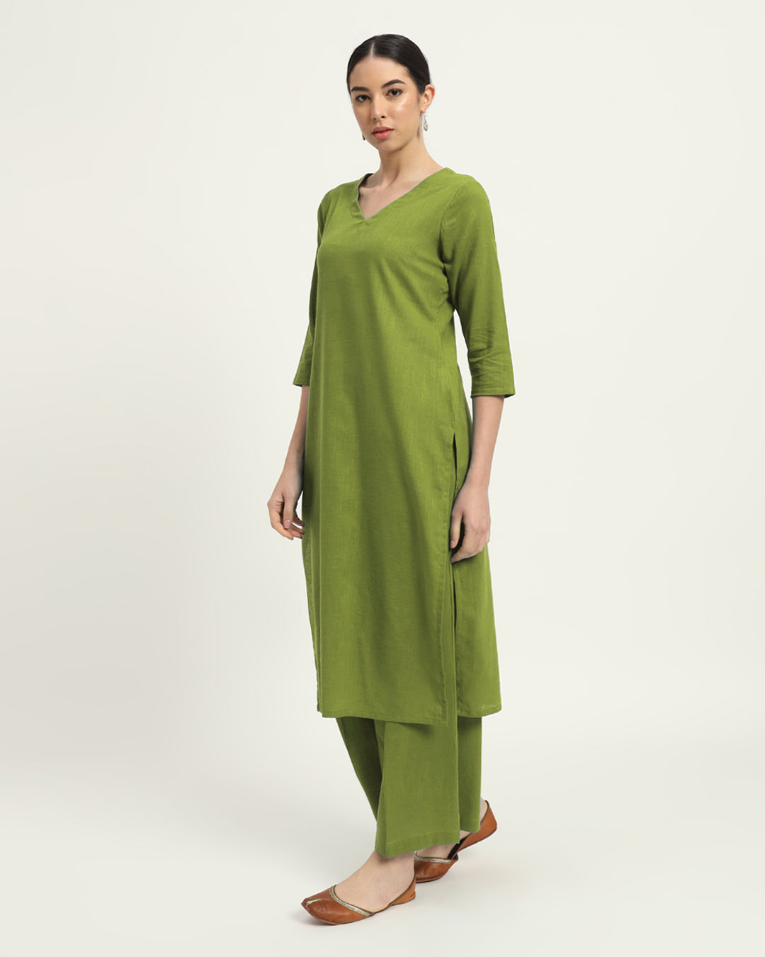 Combo: Russet Red & Sage Green Verve & Versatility Kurta