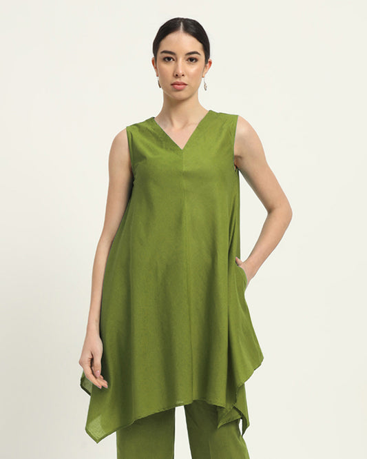 Sage Green Midsummer Dream Solid Kurta (Without Bottoms)