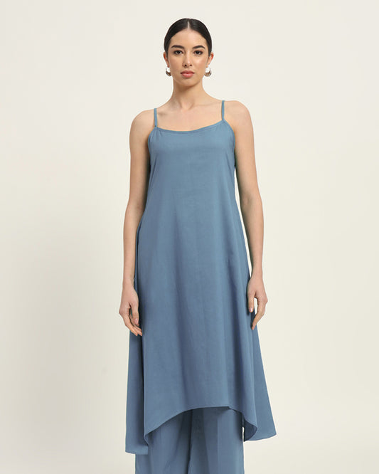 Blue Dawn Spaghetti Strands Kurta (Without Bottoms)