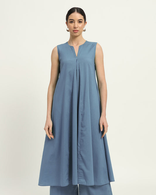 Blue Dawn Graceful Grove Kurta (Without Bottoms)