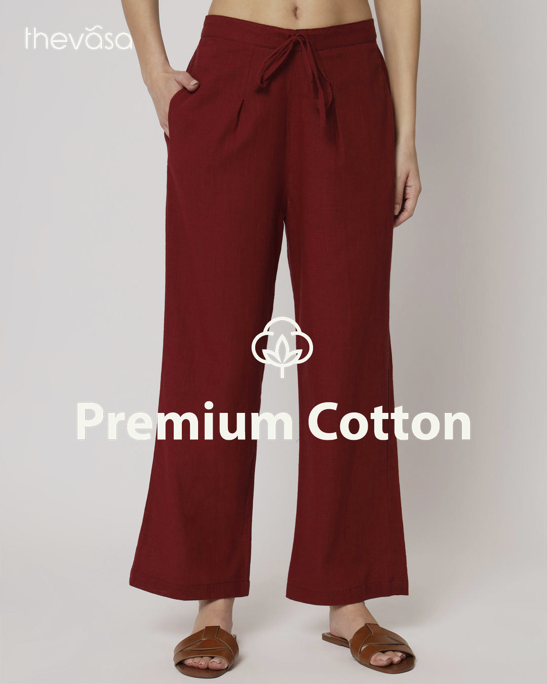 Russet Red Straight Pants