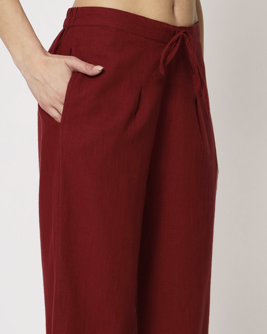 Russet Red Straight Pants