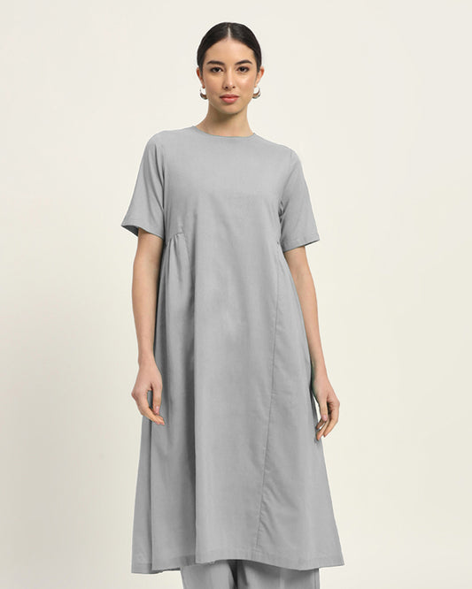 Iced Grey Flare Elegance Kurta (Without Bottoms)