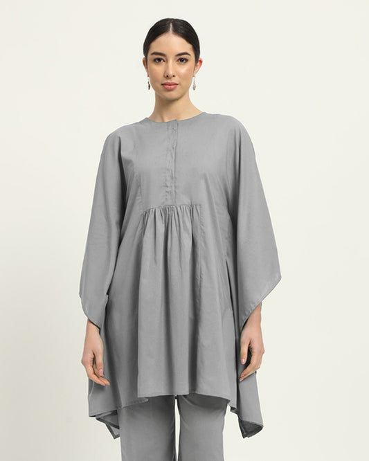 Iced Grey Kaftan Karess Solid Kurta (Without Bottoms)