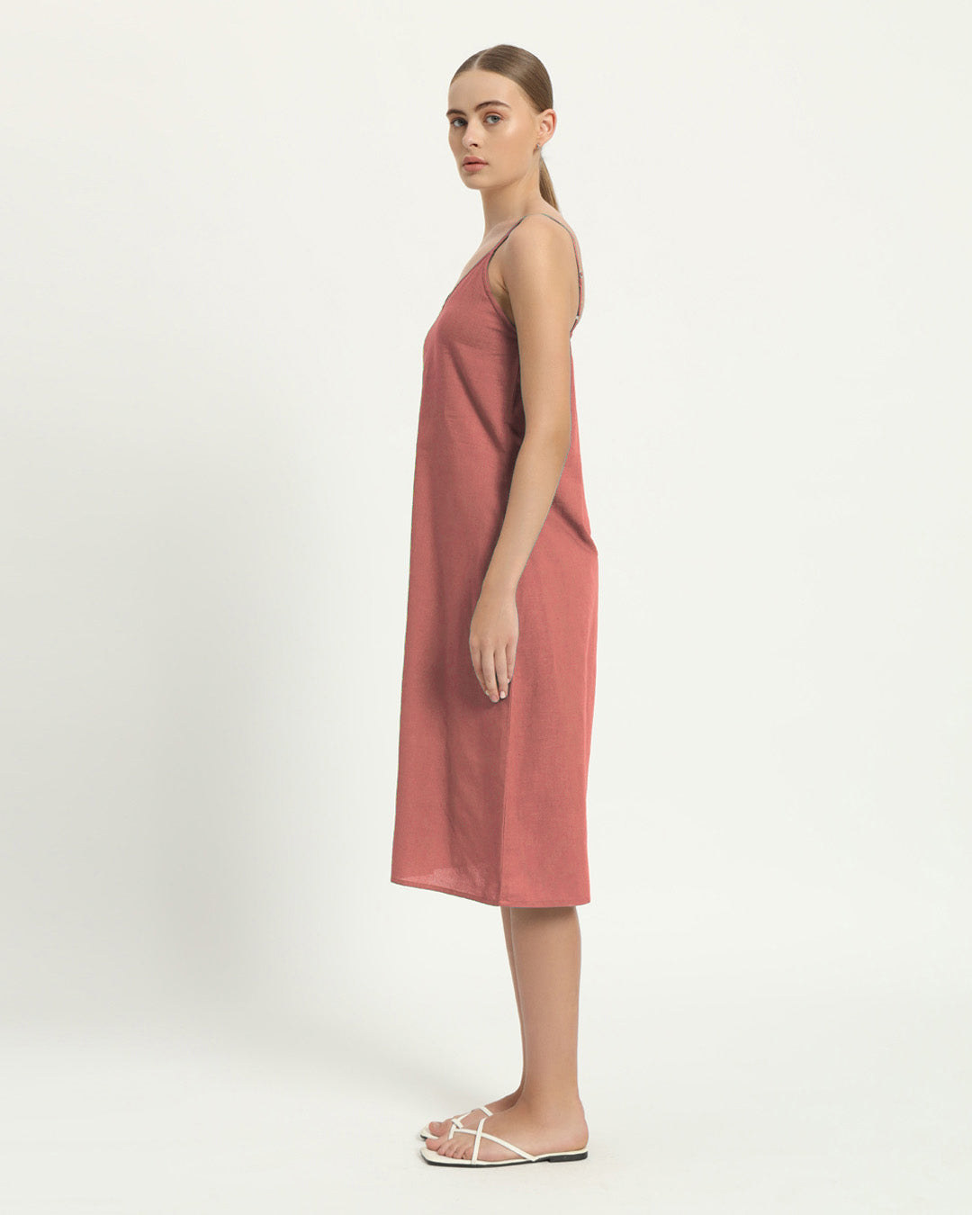 The Seesen Ivory Pink Cotton Dress