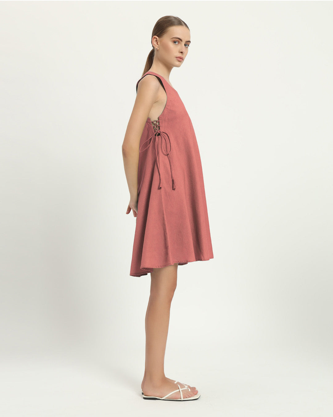 The Rhede Ivory Pink Cotton Dress