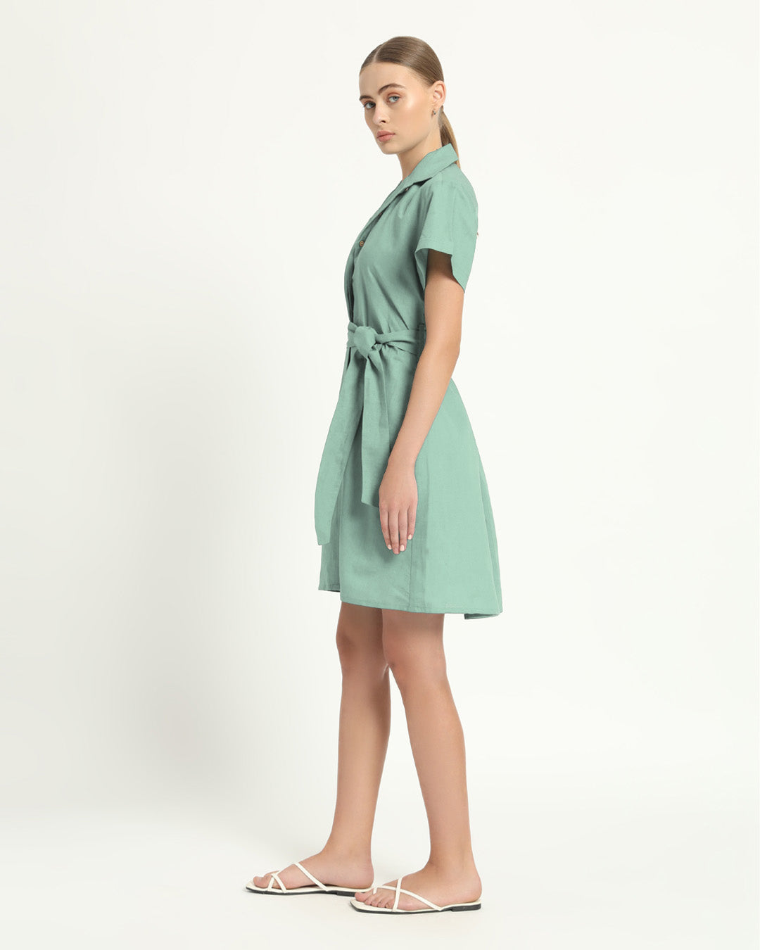 The Loretto Mint Cotton Dress