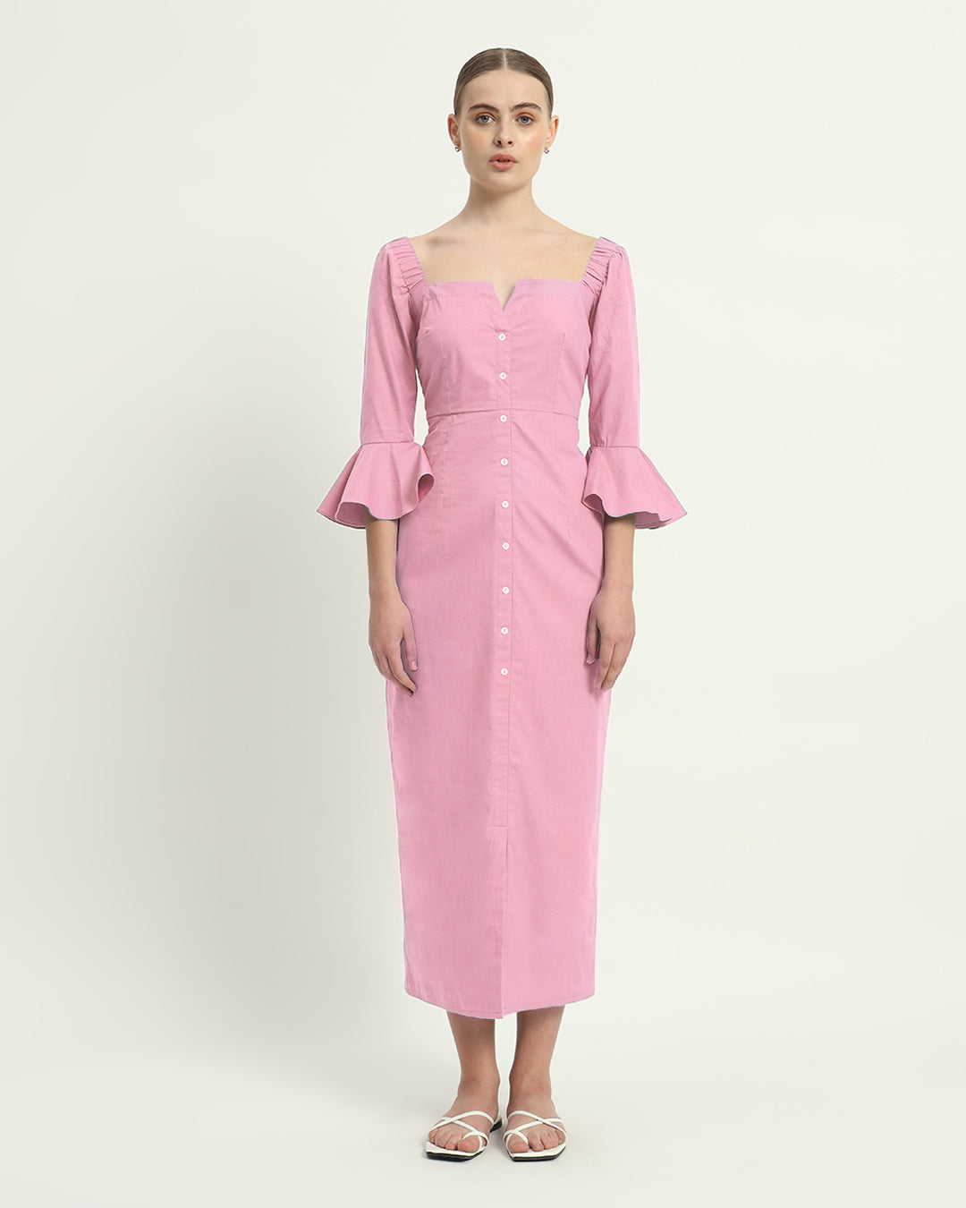 The Fondant Pink Rosendale Cotton Dress