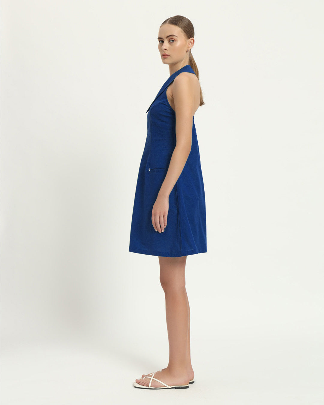 The Olfen Cobalt Cotton Dress