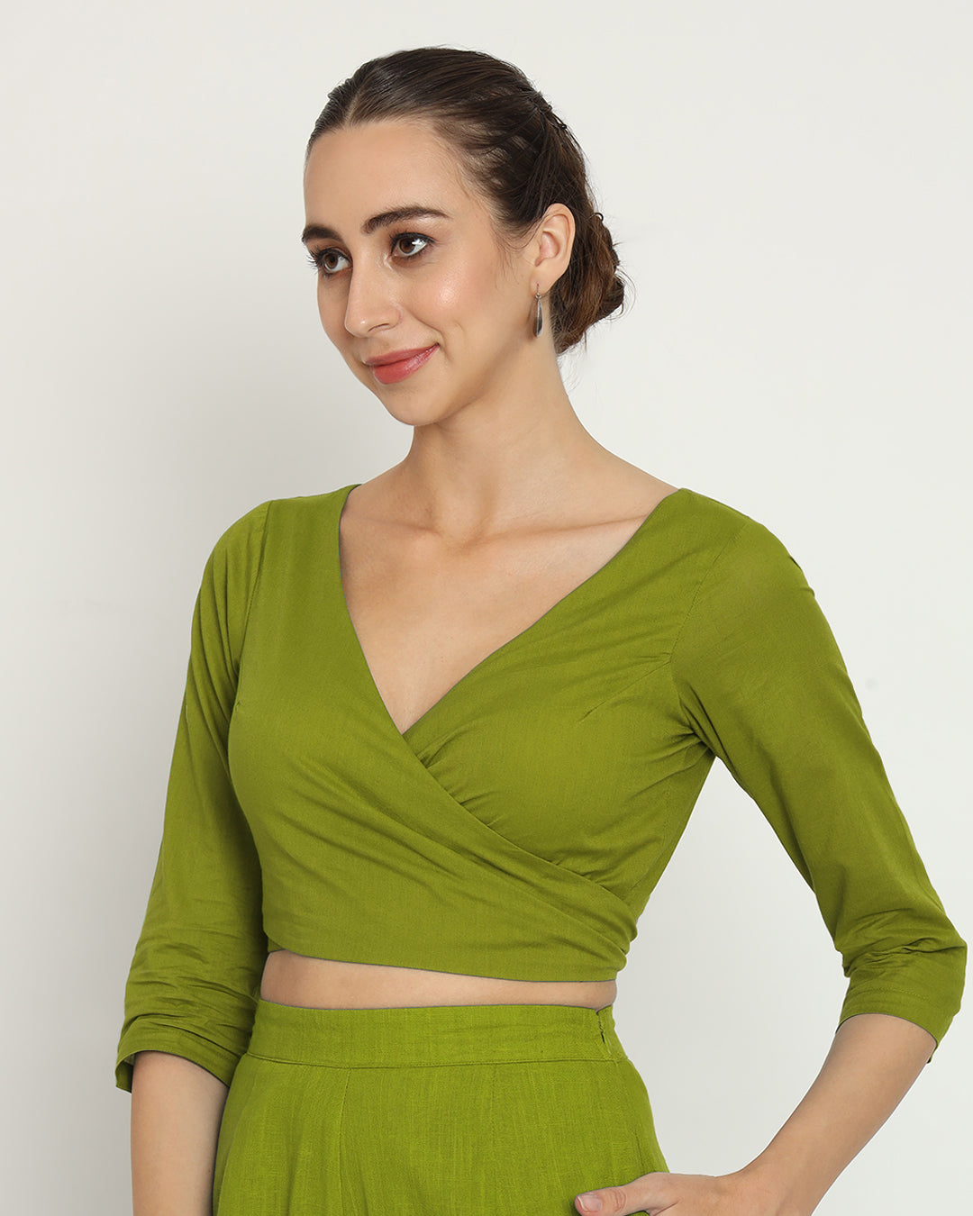 Sage Green Knotty By Nature Blouse