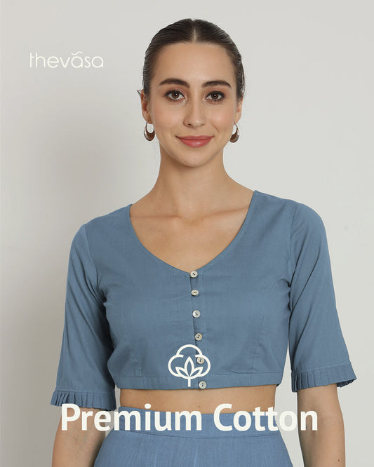 Blue Dawn Sensuous Slope Neck Blouse