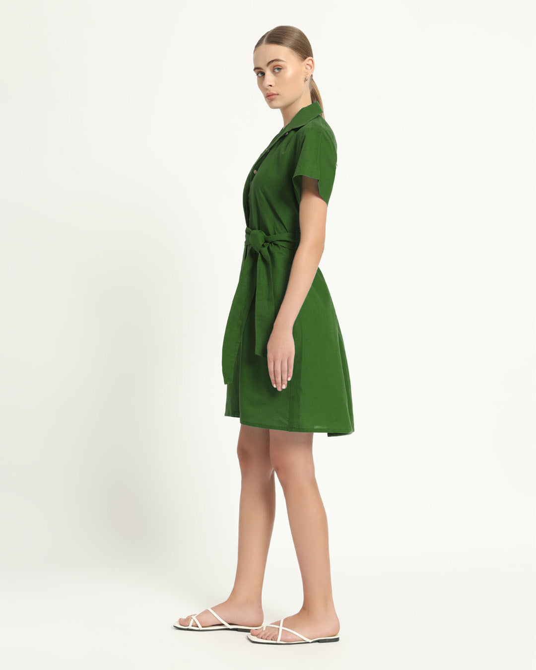 The Loretto Emarld Cotton Dress